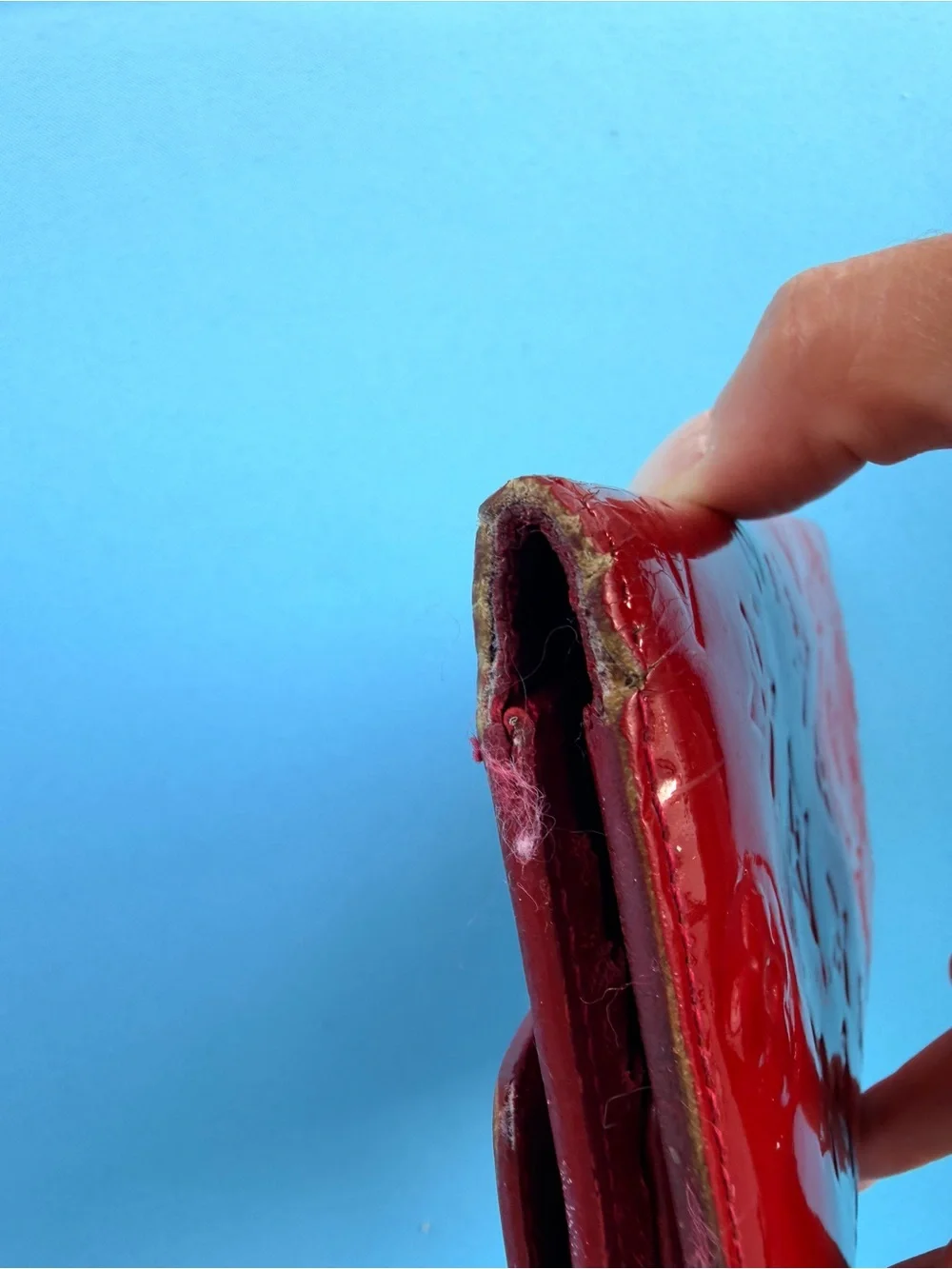 Louis Vuitton Red Vernis Wallet AUTHENTIC